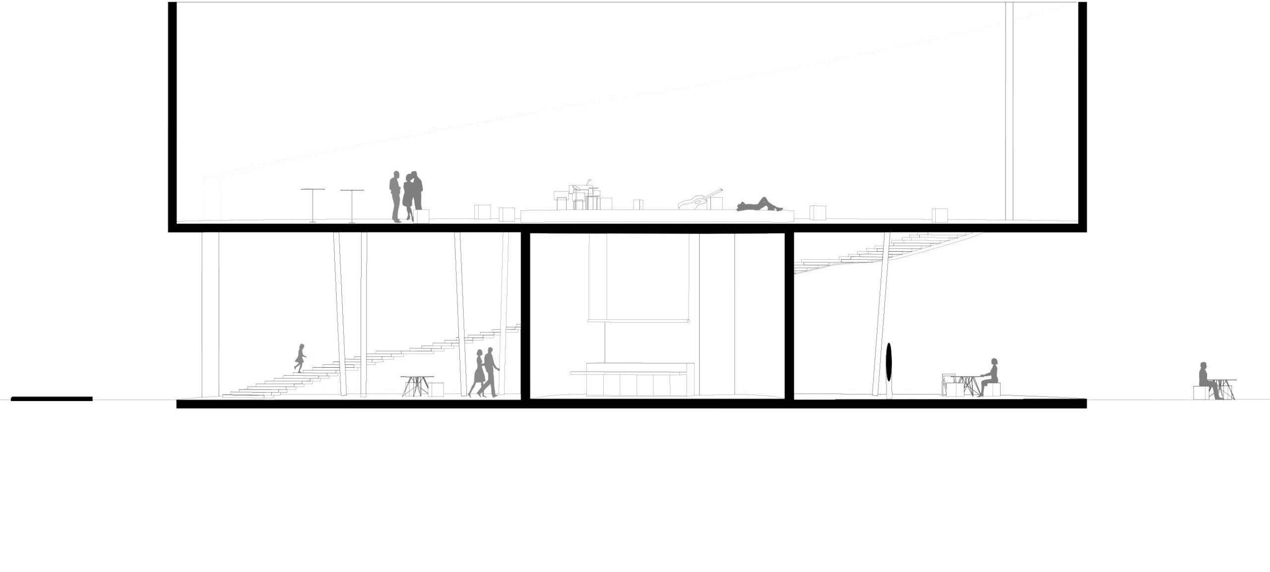 House"O"-Perspektiv-Café-Architecture-Hoda Hanifzadegan-Year 2016